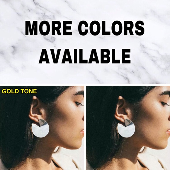 ⚜️[𝟯/$𝟭𝟴]⚜️Big Silver Round Cut Earrings NEW - Picture 12 of 14